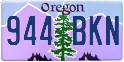 OR license plate 944BKN