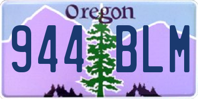 OR license plate 944BLM