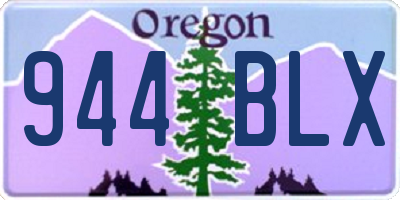 OR license plate 944BLX