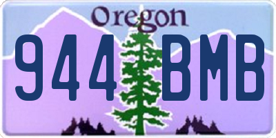 OR license plate 944BMB