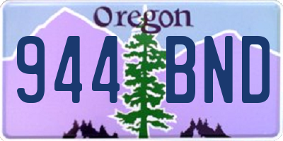 OR license plate 944BND