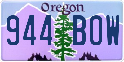 OR license plate 944BOW