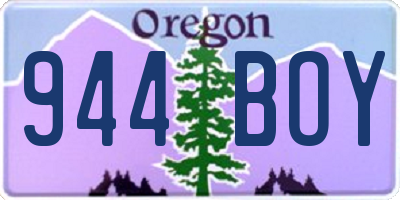 OR license plate 944BOY