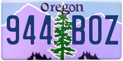 OR license plate 944BOZ