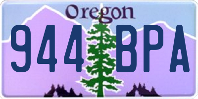 OR license plate 944BPA