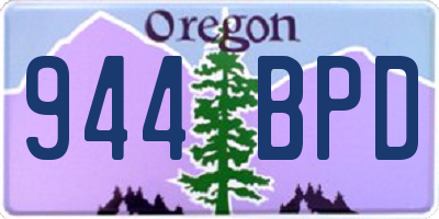 OR license plate 944BPD