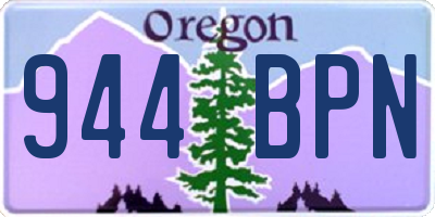 OR license plate 944BPN