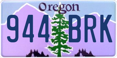 OR license plate 944BRK