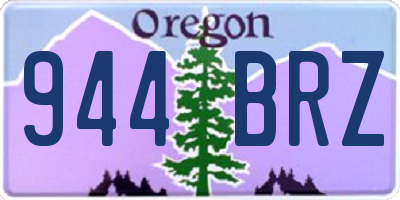 OR license plate 944BRZ