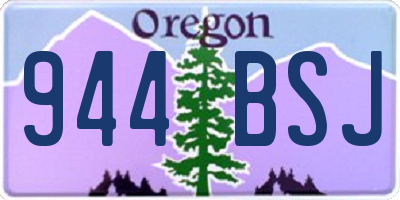 OR license plate 944BSJ