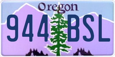 OR license plate 944BSL