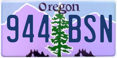 OR license plate 944BSN