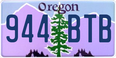 OR license plate 944BTB