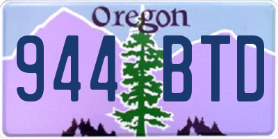 OR license plate 944BTD