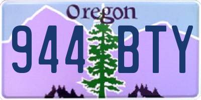 OR license plate 944BTY
