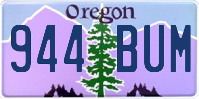 OR license plate 944BUM