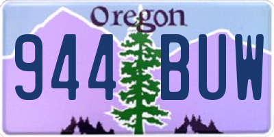 OR license plate 944BUW