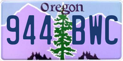 OR license plate 944BWC