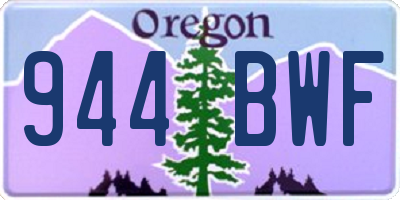 OR license plate 944BWF