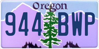 OR license plate 944BWP