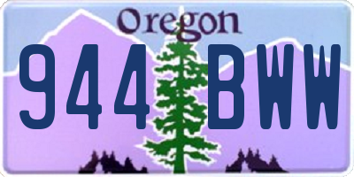 OR license plate 944BWW