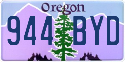 OR license plate 944BYD
