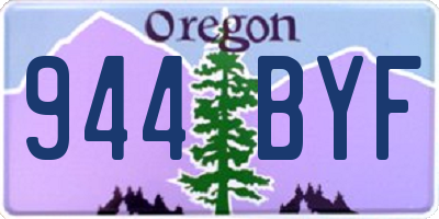 OR license plate 944BYF