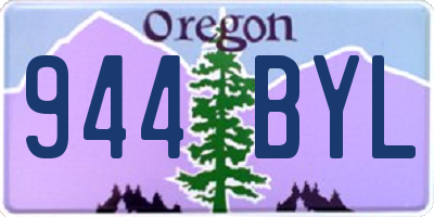 OR license plate 944BYL