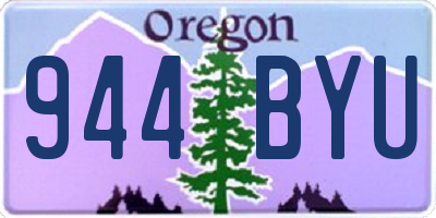 OR license plate 944BYU