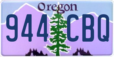 OR license plate 944CBQ
