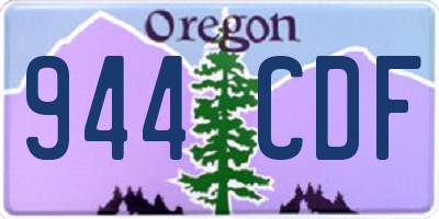 OR license plate 944CDF