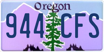 OR license plate 944CFS