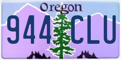 OR license plate 944CLU
