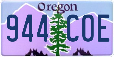 OR license plate 944COE