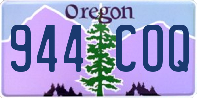 OR license plate 944COQ