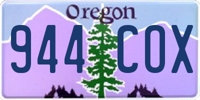 OR license plate 944COX