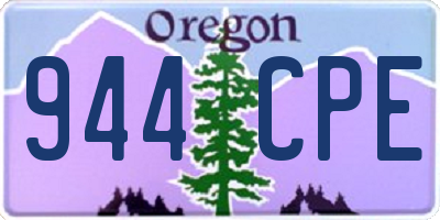 OR license plate 944CPE