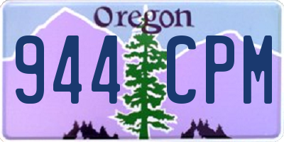 OR license plate 944CPM