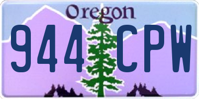 OR license plate 944CPW