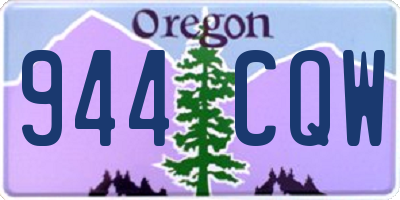 OR license plate 944CQW