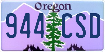 OR license plate 944CSD