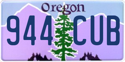 OR license plate 944CUB