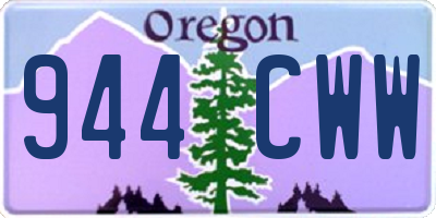 OR license plate 944CWW
