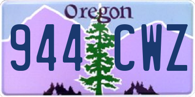 OR license plate 944CWZ