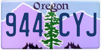 OR license plate 944CYJ