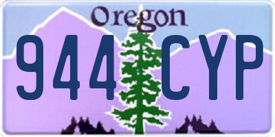 OR license plate 944CYP