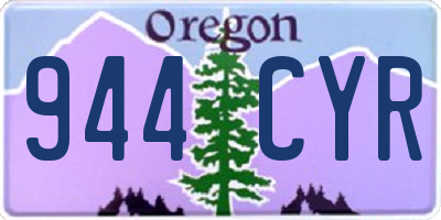OR license plate 944CYR