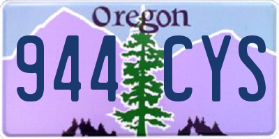 OR license plate 944CYS