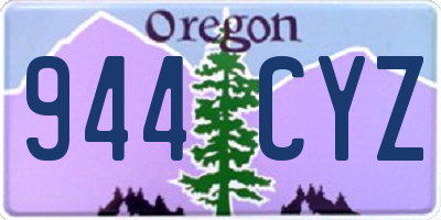 OR license plate 944CYZ