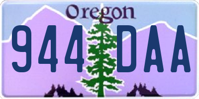 OR license plate 944DAA